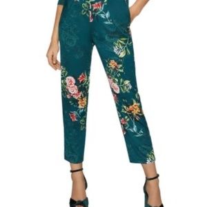 Floral Straight-Leg Pants